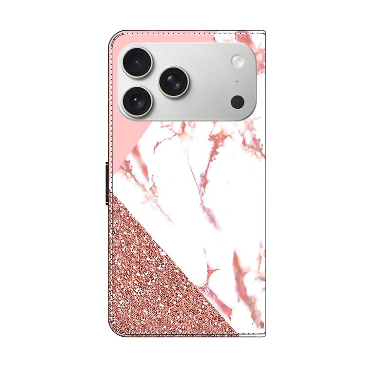 For iPhone 17 Pro Crystal-Like Painted Vegan Leather Phone Case