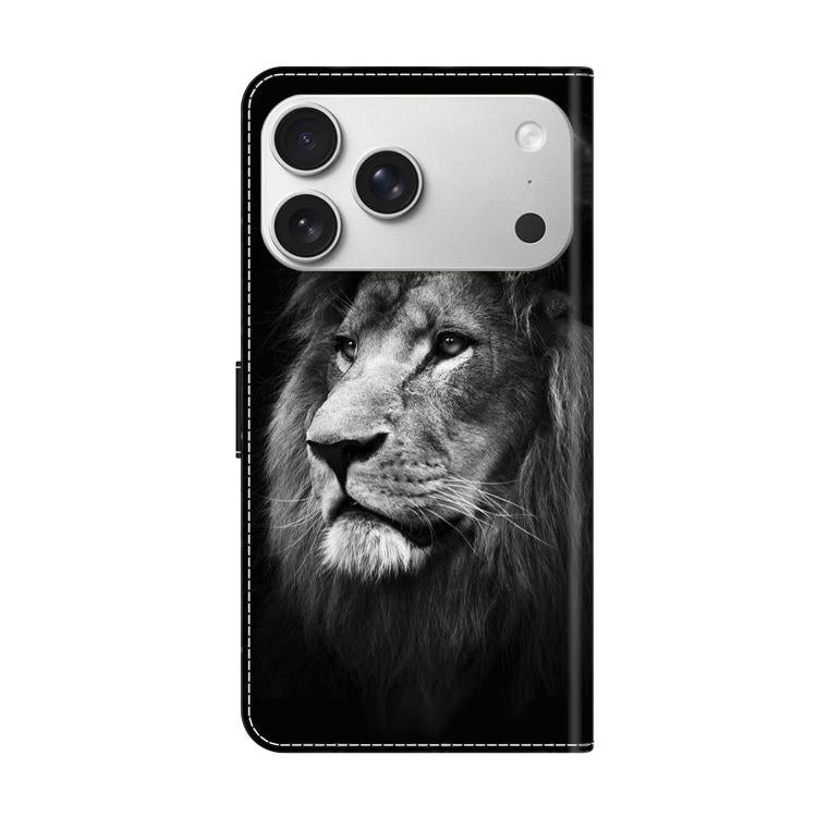 For iPhone 17 Pro Crystal-Like Painted Vegan Leather Phone Case