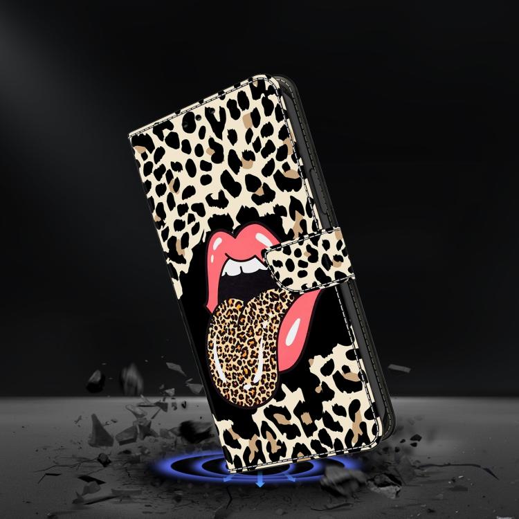 For iPhone 17 Crystal-Like Painted Vegan Leather Phone Case
