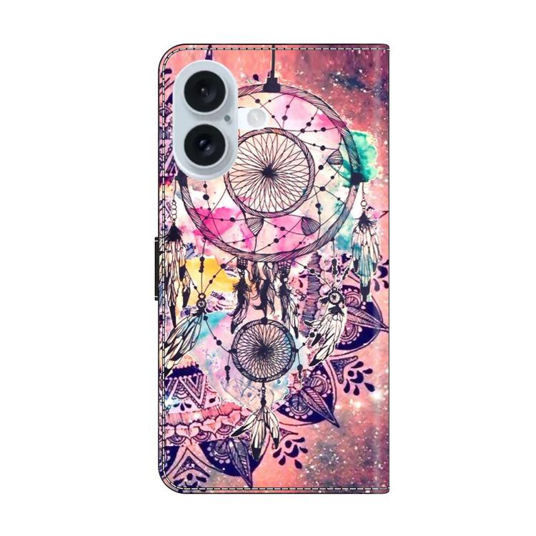 For iPhone 17 Crystal-Like Painted Vegan Leather Phone Case