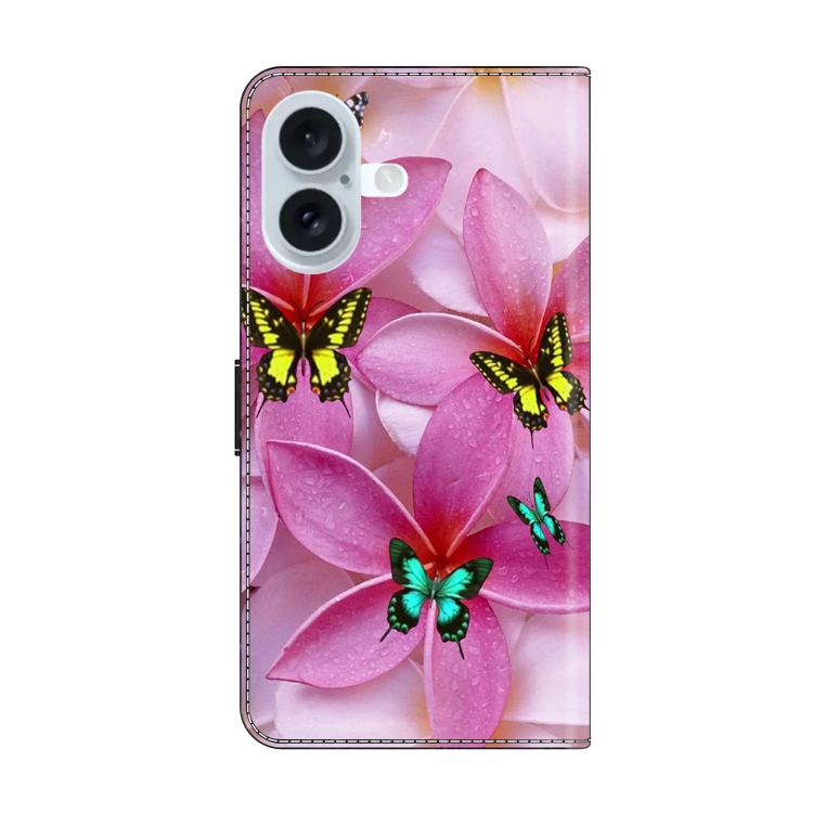 For iPhone 17 Crystal-Like Painted Vegan Leather Phone Case