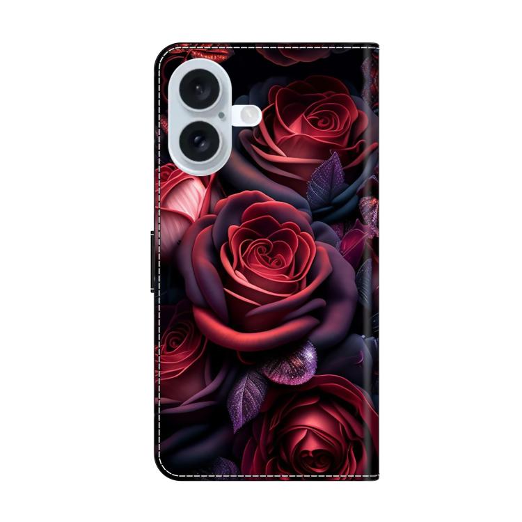 For iPhone 17 Crystal-Like Painted Vegan Leather Phone Case