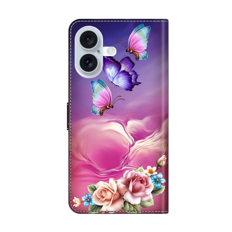 For iPhone 17 Crystal-Like Painted Vegan Leather Phone Case