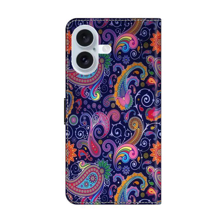 For iPhone 17 Crystal-Like Painted Vegan Leather Phone Case
