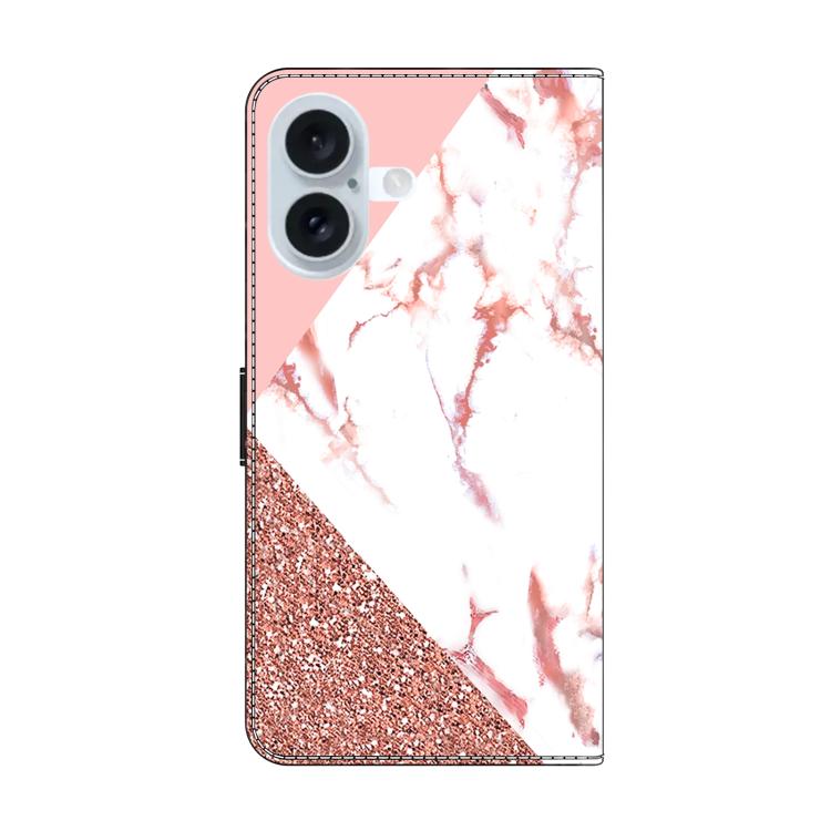 For iPhone 17 Crystal-Like Painted Vegan Leather Phone Case