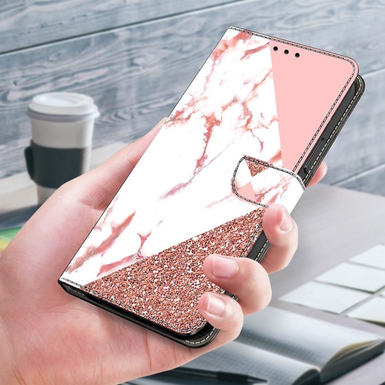 For iPhone 17 Crystal-Like Painted Vegan Leather Phone Case