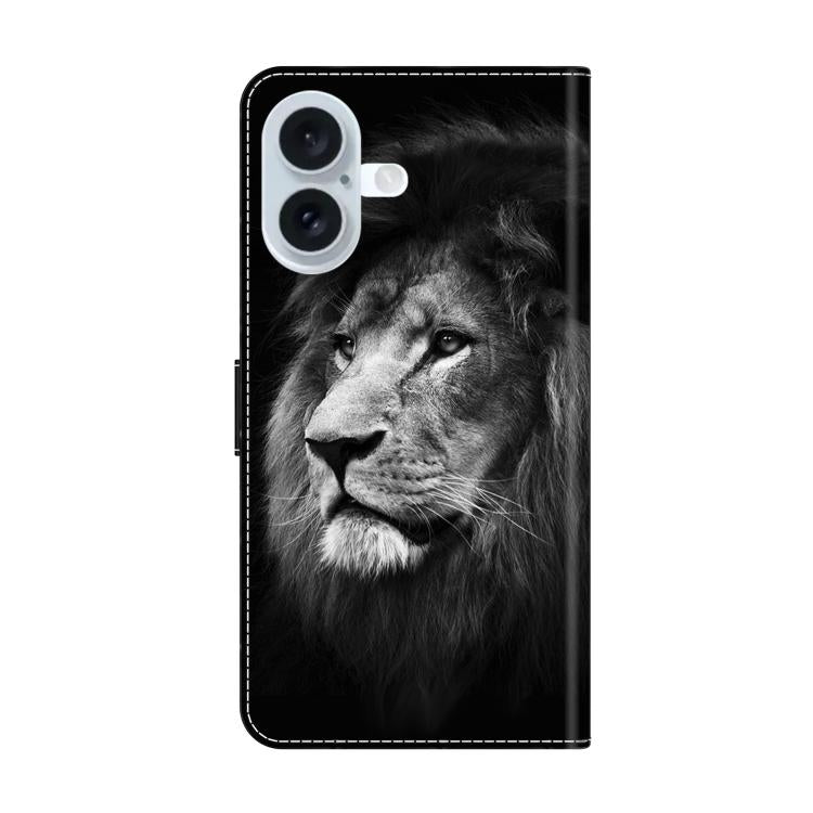 For iPhone 17 Crystal-Like Painted Vegan Leather Phone Case