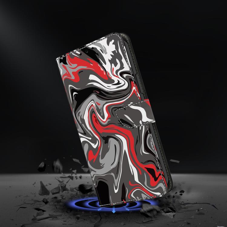 For iPhone 17 Crystal-Like Painted Vegan Leather Phone Case
