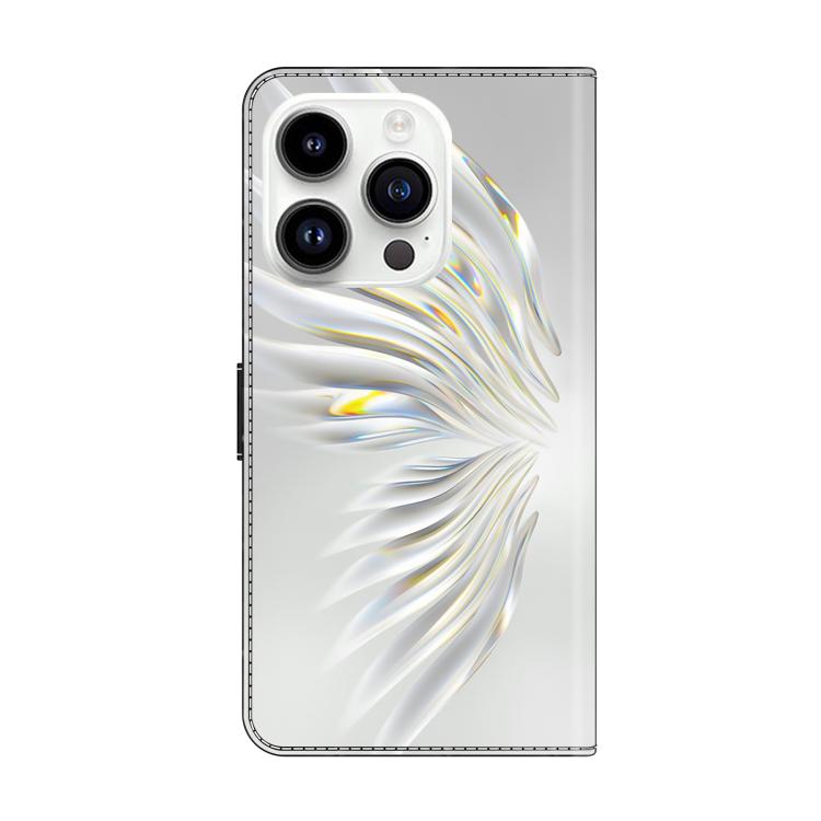 For iPhone 16 Pro Max Crystal-Like Painted Vegan Leather Phone Case