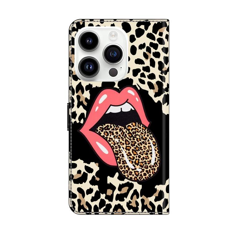 For iPhone 16 Pro Crystal-Like Painted Vegan Leather Phone Case