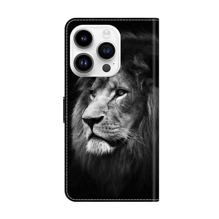 For iPhone 16 Pro Crystal-Like Painted Vegan Leather Phone Case