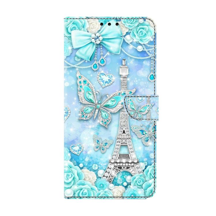 For iPhone 16 Pro Crystal-Like Painted Vegan Leather Phone Case