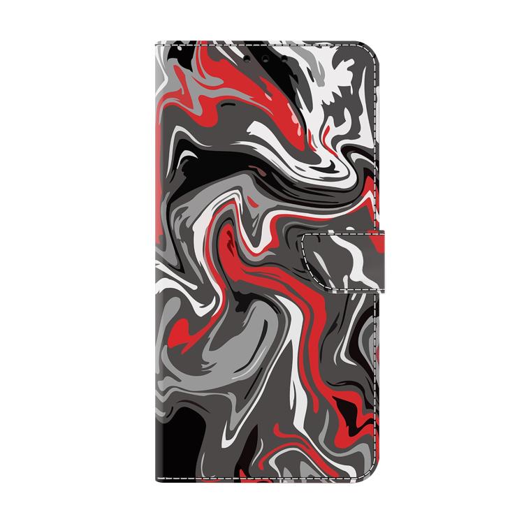 For iPhone 15 Pro Max Crystal-Like Painted Vegan Leather Phone Case