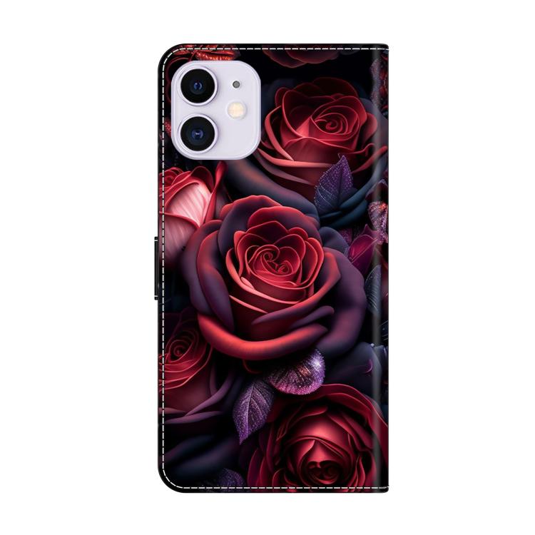 For iPhone 11 Crystal-Like Painted Vegan Leather Phone Case