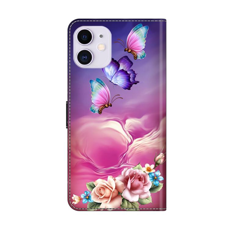 For iPhone 11 Crystal-Like Painted Vegan Leather Phone Case