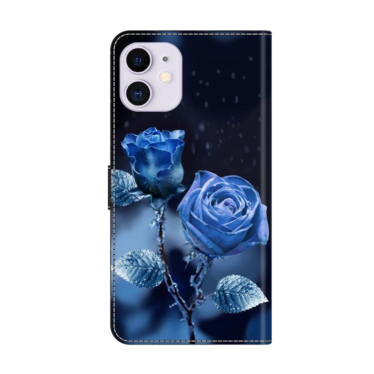 For iPhone 11 Crystal-Like Painted Vegan Leather Phone Case