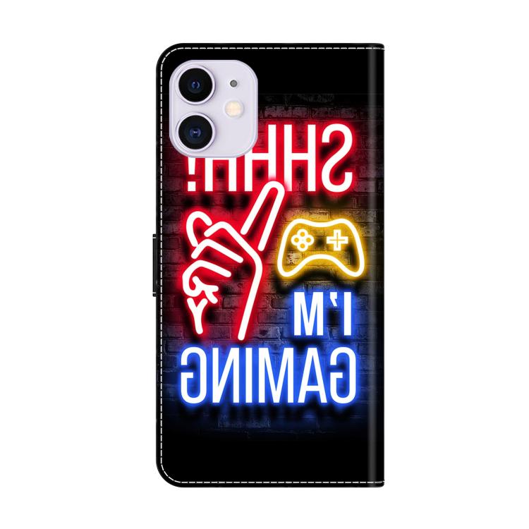 For iPhone 11 Crystal-Like Painted Vegan Leather Phone Case