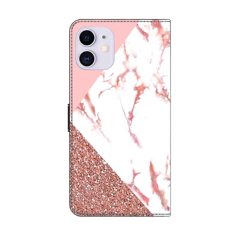 For iPhone 11 Crystal-Like Painted Vegan Leather Phone Case