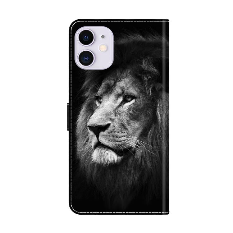 For iPhone 11 Crystal-Like Painted Vegan Leather Phone Case