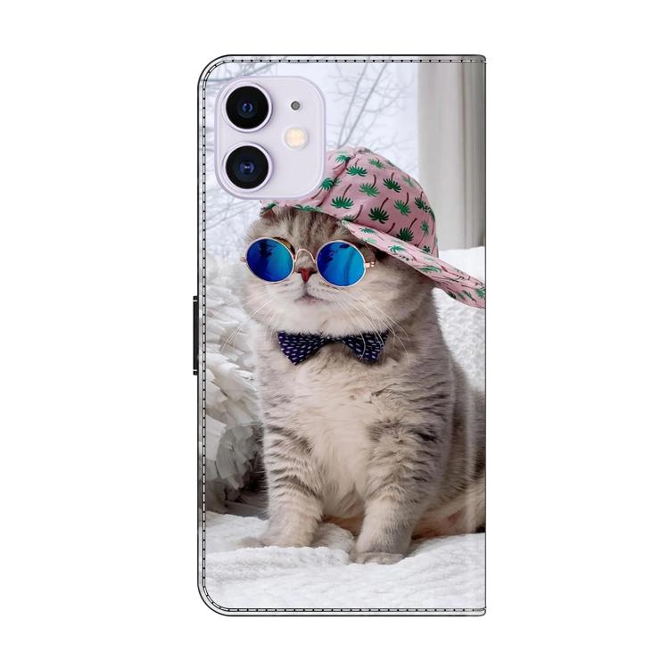 For iPhone 11 Crystal-Like Painted Vegan Leather Phone Case