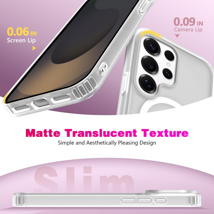For Samsung Galaxy S25 Ultra 5G Skin-Friendly Magnetic Shockproof TPU Hybrid PC Phone Case