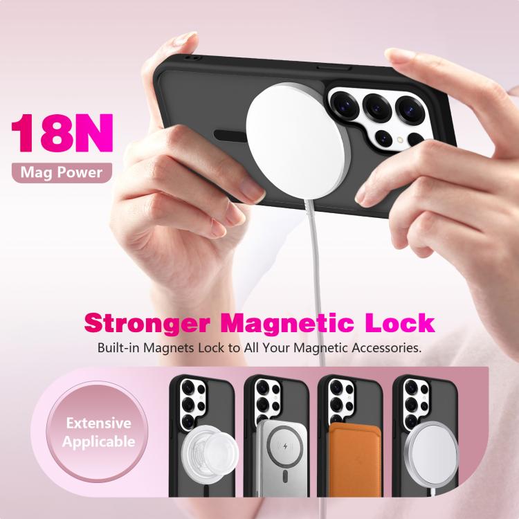 For Samsung Galaxy S25 Ultra 5G Skin-Friendly Magnetic Shockproof TPU Hybrid PC Phone Case