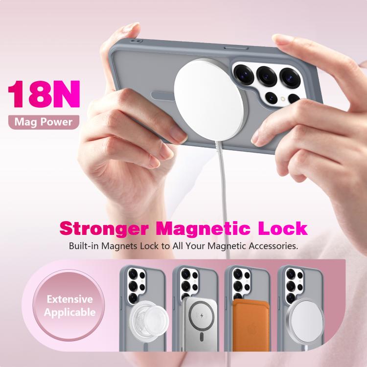 For Samsung Galaxy S25 Ultra 5G Skin-Friendly Magnetic Shockproof TPU Hybrid PC Phone Case