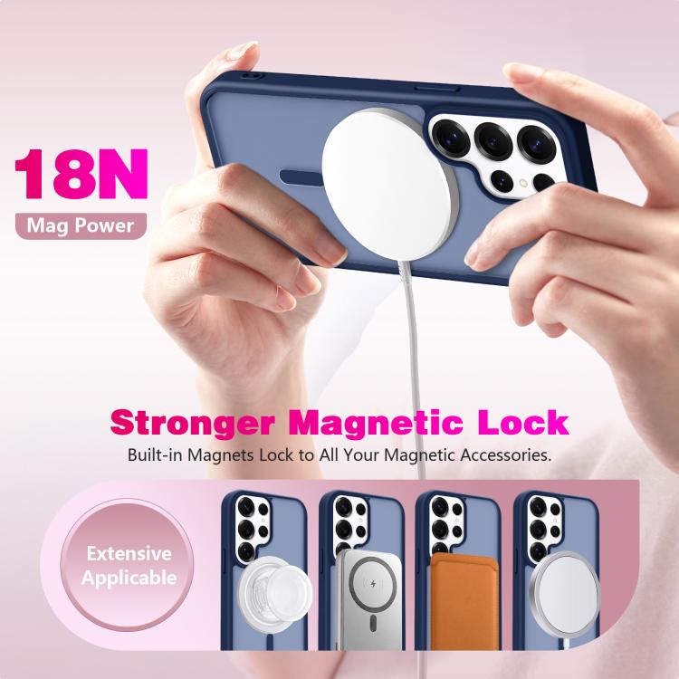 For Samsung Galaxy S25 Ultra 5G Skin-Friendly Magnetic Shockproof TPU Hybrid PC Phone Case