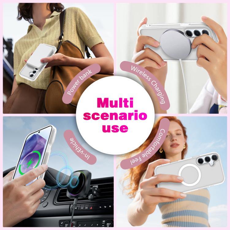 For Samsung Galaxy S25 FE 5G Skin-Friendly Magnetic Shockproof TPU Hybrid PC Phone Case