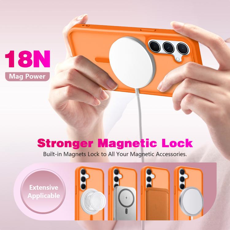 For Samsung Galaxy S24 FE 5G Skin-Friendly Magnetic Shockproof TPU Hybrid PC Phone Case