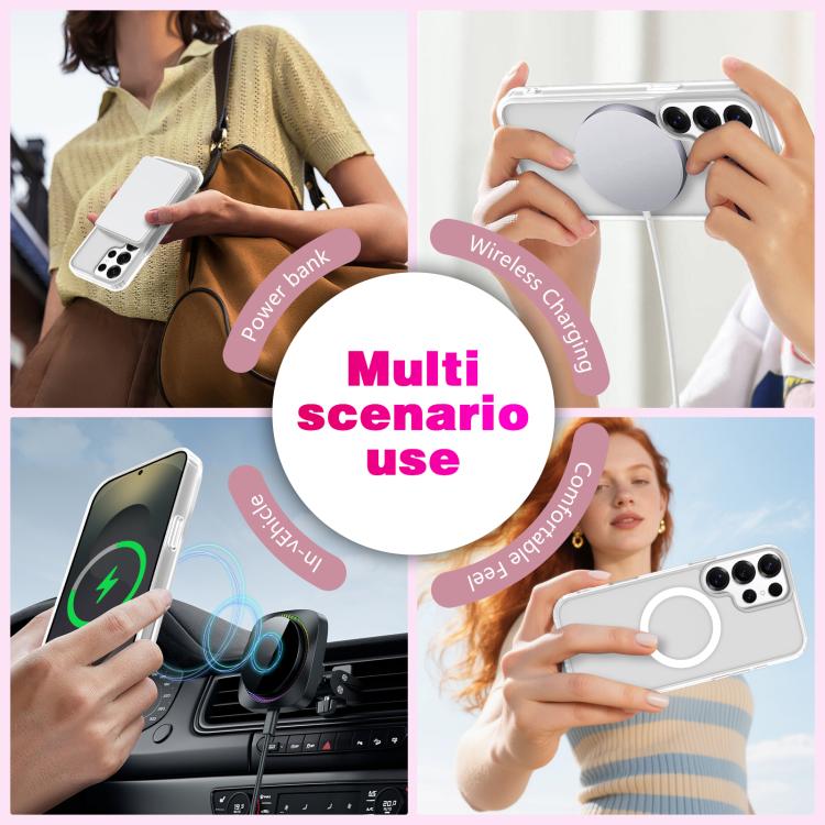 For Samsung Galaxy S24 Ultra 5G Skin-Friendly Magnetic Shockproof TPU Hybrid PC Phone Case