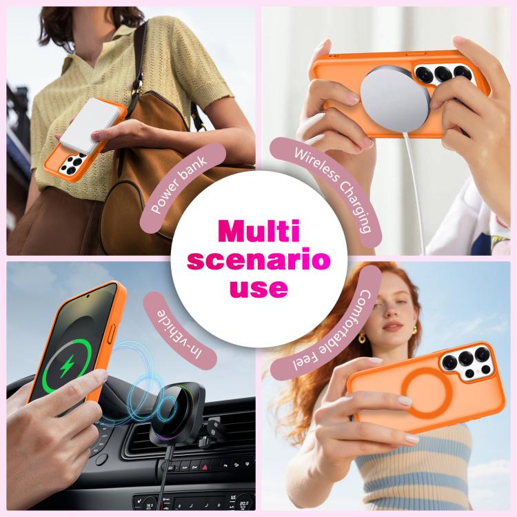 For Samsung Galaxy S24 Ultra 5G Skin-Friendly Magnetic Shockproof TPU Hybrid PC Phone Case