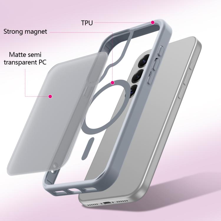 For Samsung Galaxy S24 Ultra 5G Skin-Friendly Magnetic Shockproof TPU Hybrid PC Phone Case