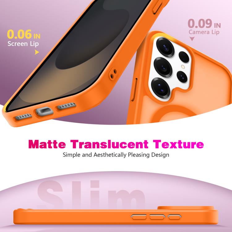 For Samsung Galaxy S23 Ultra / S22 Ultra Skin-Friendly Magnetic Shockproof TPU Hybrid PC Phone Case