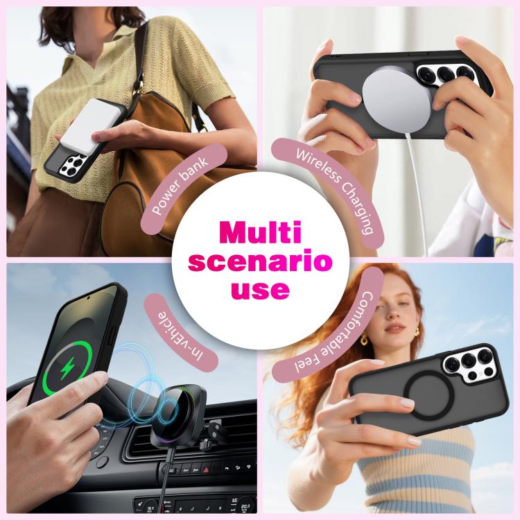 For Samsung Galaxy S23 Ultra / S22 Ultra Skin-Friendly Magnetic Shockproof TPU Hybrid PC Phone Case