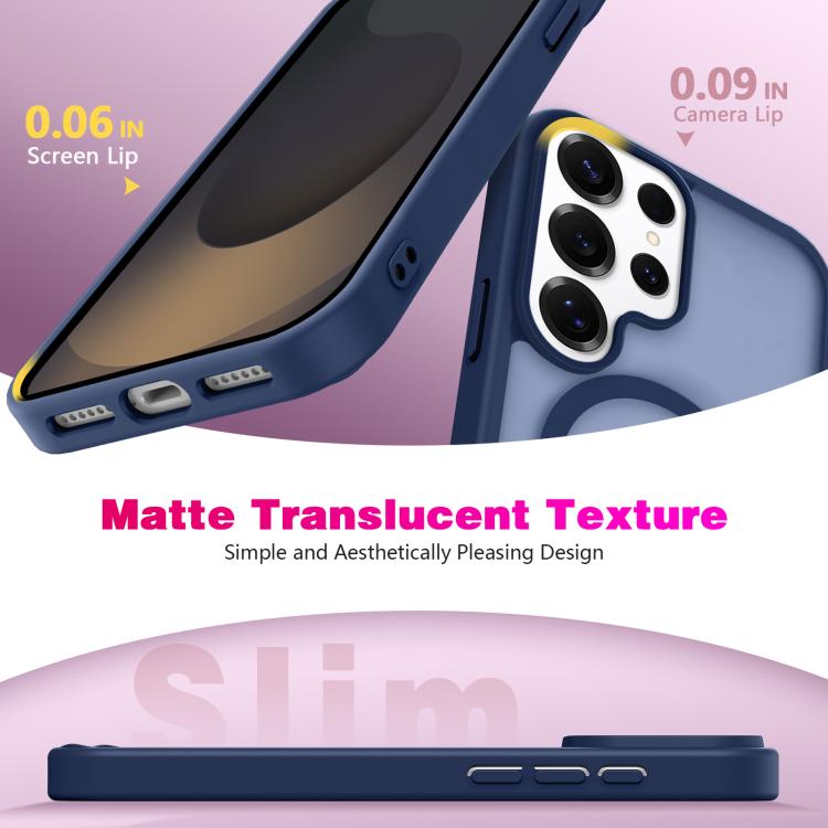 For Samsung Galaxy S23 Ultra / S22 Ultra Skin-Friendly Magnetic Shockproof TPU Hybrid PC Phone Case