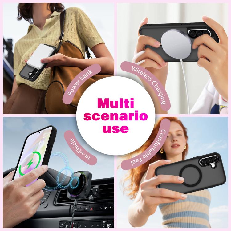 For Samsung Galaxy A56 5G Skin-Friendly Magnetic Shockproof TPU Hybrid PC Phone Case
