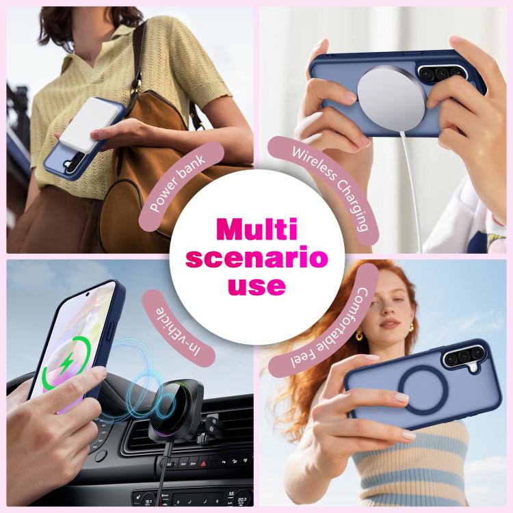 For Samsung Galaxy A56 5G Skin-Friendly Magnetic Shockproof TPU Hybrid PC Phone Case