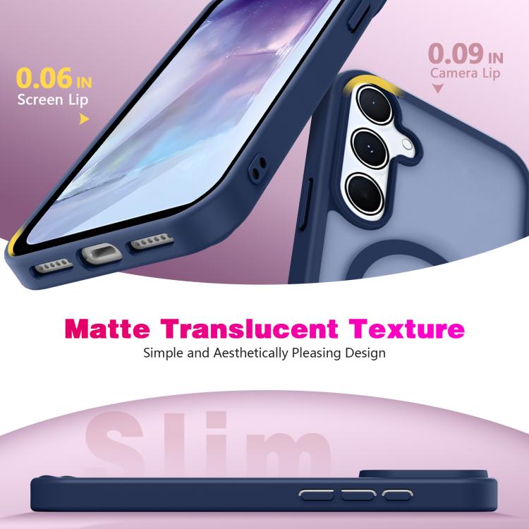 For Samsung Galaxy A55 5G Skin-Friendly Magnetic Shockproof TPU Hybrid PC Phone Case