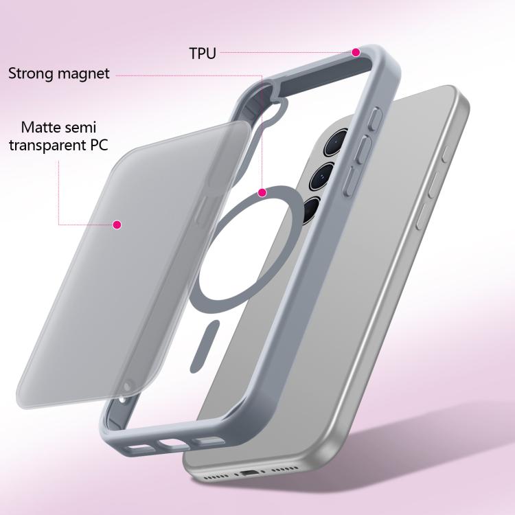 For Samsung Galaxy A35 5G Skin-Friendly Magnetic Shockproof TPU Hybrid PC Phone Case