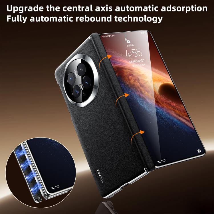 For Honor Magic V6 SULADA Dual Axis Lens Full Coverage Vegan Leather Magnetic Phone Case
