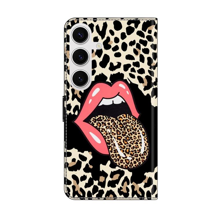 For Samsung Galaxy S23 5G Crystal-Like Painted Vegan Leather Phone Case