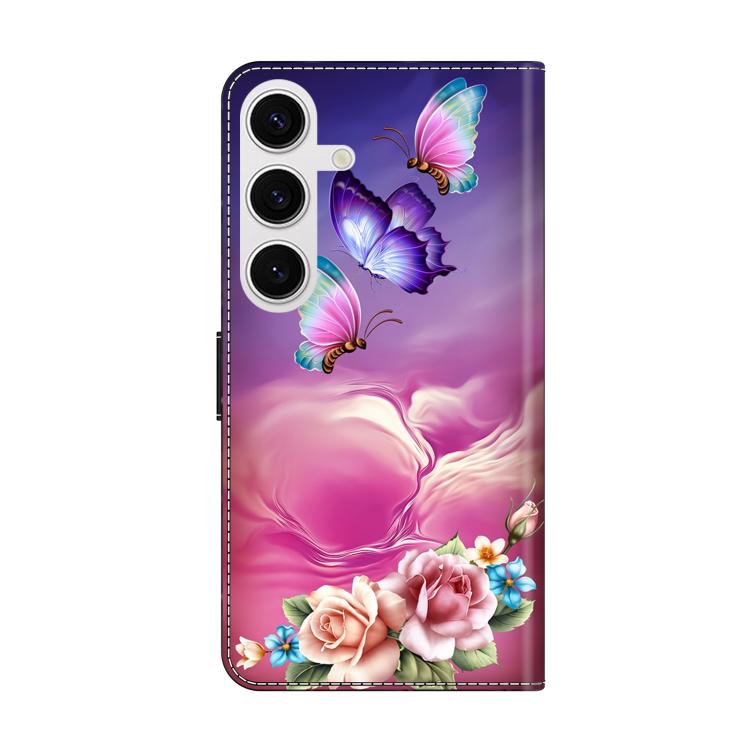 For Samsung Galaxy S23 5G Crystal-Like Painted Vegan Leather Phone Case