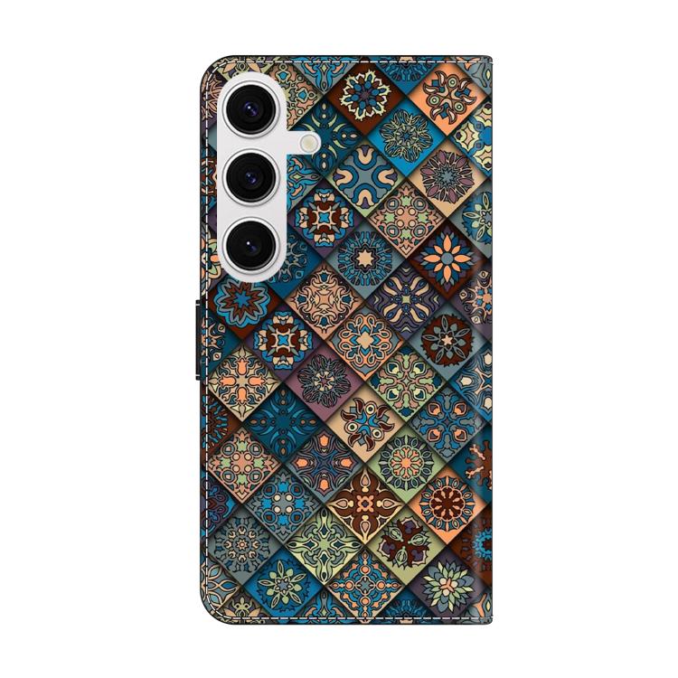 For Samsung Galaxy S23 5G Crystal-Like Painted Vegan Leather Phone Case