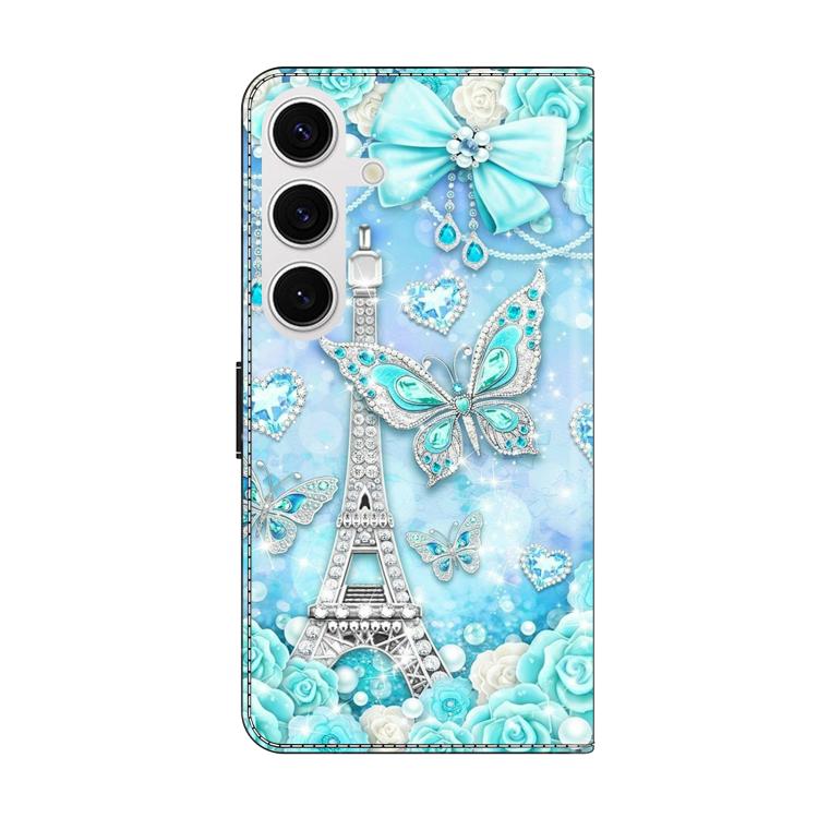 For Samsung Galaxy S23 5G Crystal-Like Painted Vegan Leather Phone Case