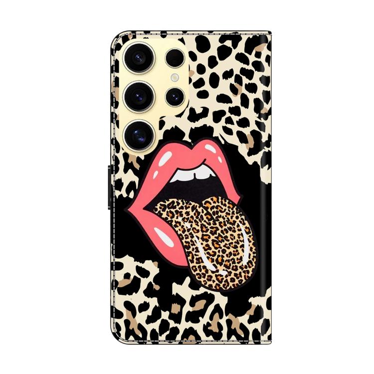 For Samsung Galaxy S24 Ultra 5G Crystal-Like Painted Vegan Leather Phone Case