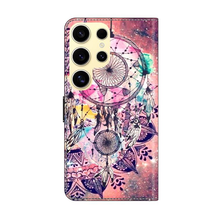 For Samsung Galaxy S24 Ultra 5G Crystal-Like Painted Vegan Leather Phone Case