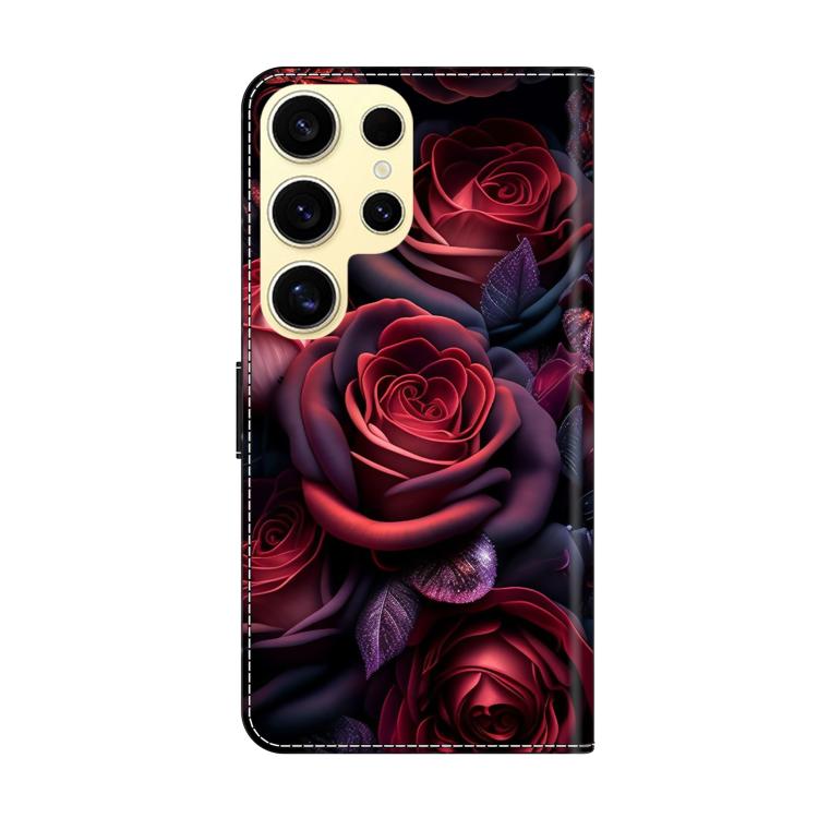 For Samsung Galaxy S24 Ultra 5G Crystal-Like Painted Vegan Leather Phone Case