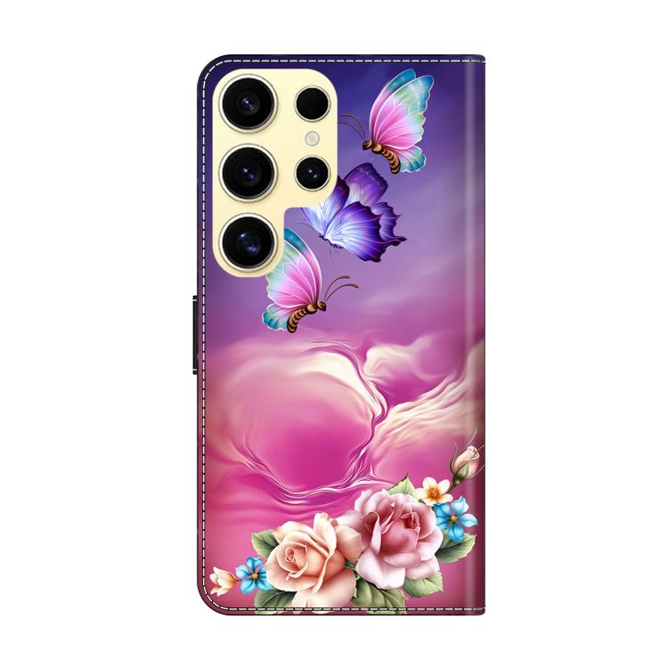 For Samsung Galaxy S24 Ultra 5G Crystal-Like Painted Vegan Leather Phone Case