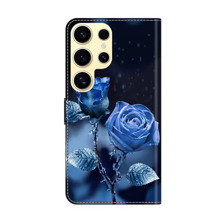 For Samsung Galaxy S24 Ultra 5G Crystal-Like Painted Vegan Leather Phone Case